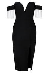 Strapless Slit Bandage Dress | Dress In Beauty Strapless Slit Bandage Dress | Dress In Beauty