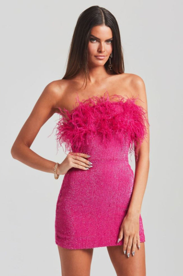 Torin Sequin Feather Dress | Dress In Beauty Torin Sequin Feather Dress | Dress In Beauty
