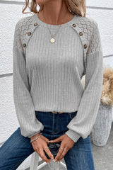 Buttoned Ribbed Top | Dress In Beauty Buttoned Ribbed Top | Dress In Beauty