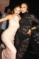 Glitter Rosette Halter Sequined Maxi Dress | Dress In Beauty Glitter Rosette Halter Sequined Maxi Dress | Dress In Beauty