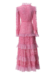 Textured Maxi Dress With Long Sleeves | Dress In Beauty Textured Maxi Dress With Long Sleeves | Dress In Beauty