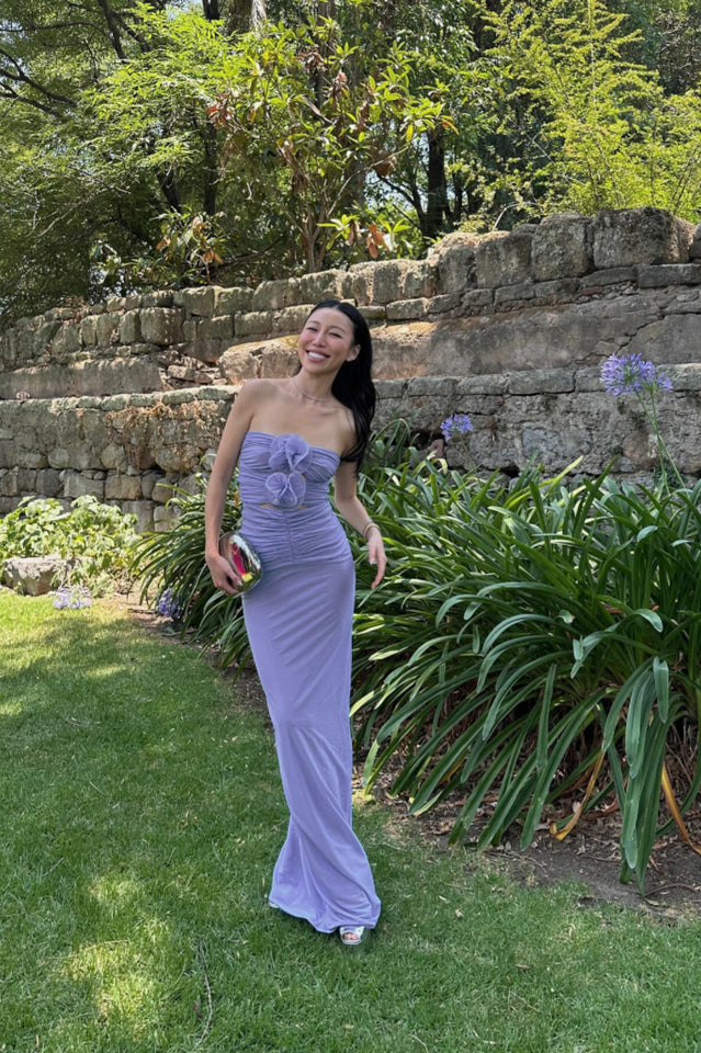 Adela Blue Strapless Cut Out Dress | Dress In Beauty Adela Blue Strapless Cut Out Dress | Dress In Beauty