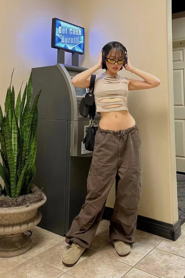 Vintage Parachute Cargo Pants | Dress In Beauty Vintage Parachute Cargo Pants | Dress In Beauty