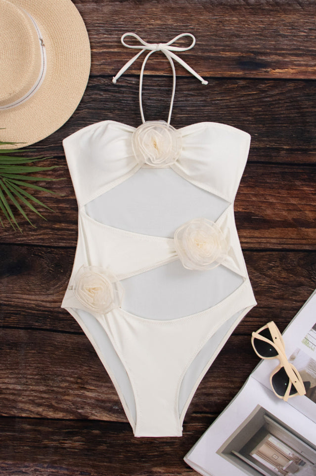 Flower Decoration One Piece Swimsuit | Dress In Beauty Flower Decoration One Piece Swimsuit | Dress In Beauty