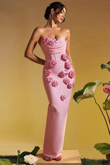 Marwond Corset Strapless 3D Floral Dress | Dress In Beauty Marwond Corset Strapless 3D Floral Dress | Dress In Beauty