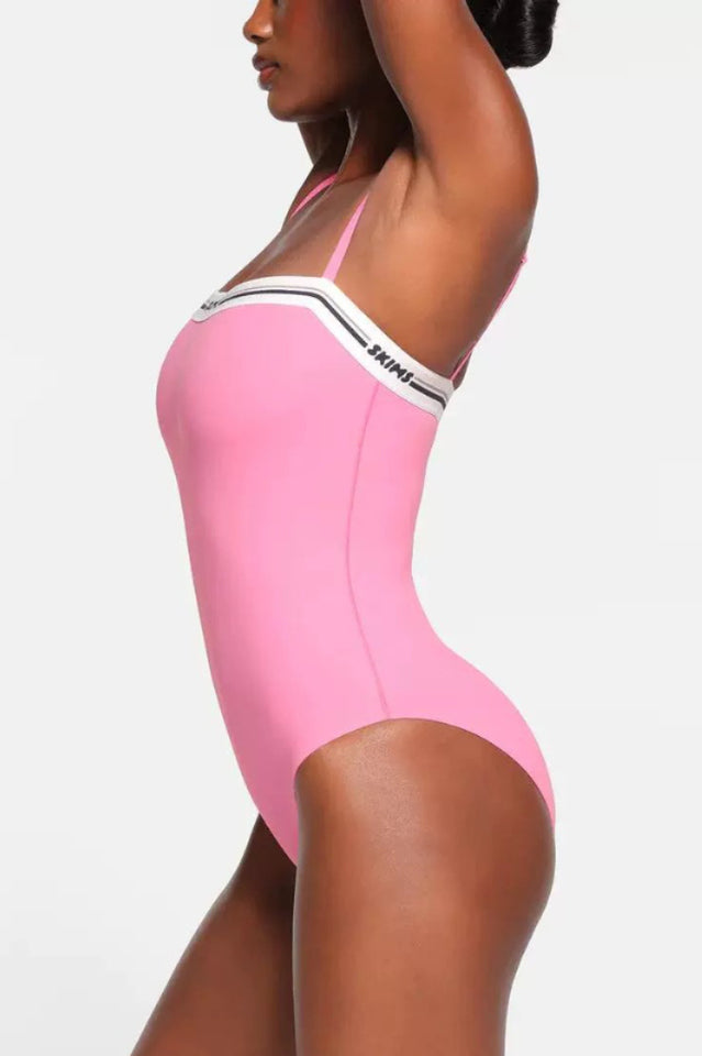 Logo Straight Neck Bodysuit | Dress In Beauty Logo Straight Neck Bodysuit | Dress In Beauty