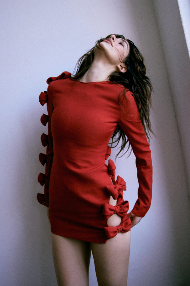 Adrien Hollow Out Bow Dress | Dress In Beauty Adrien Hollow Out Bow Dress | Dress In Beauty