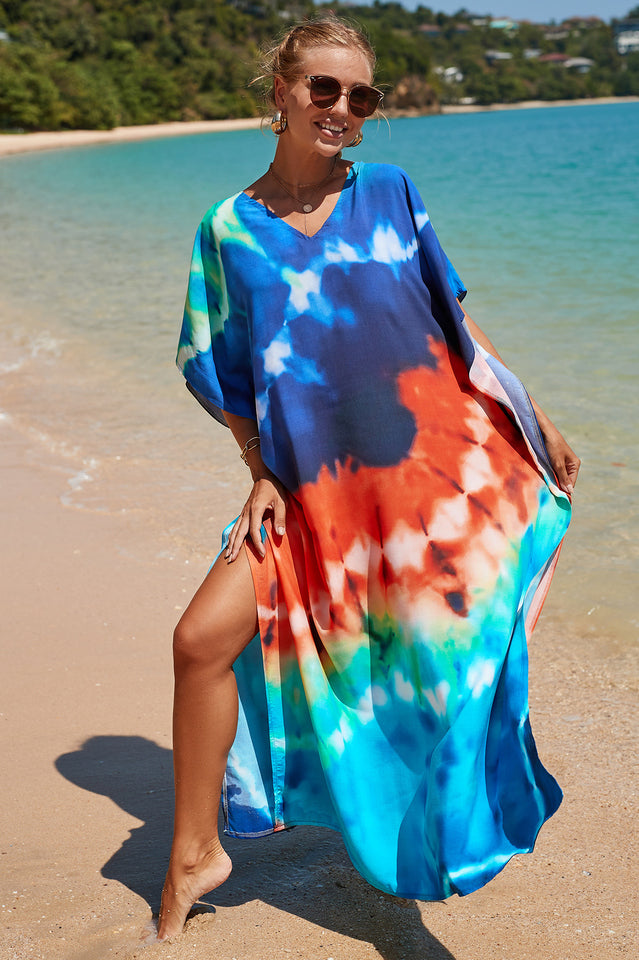 Tropical Pattern Kimono Blouse ( 29 Colors ) | Dress In Beauty Tropical Pattern Kimono Blouse ( 29 Colors ) | Dress In Beauty