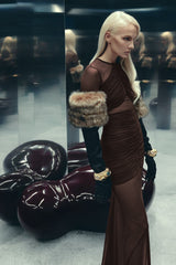 Long Sleeve Draped Mesh Maxi Dress | Dress In Beauty Long Sleeve Draped Mesh Maxi Dress | Dress In Beauty