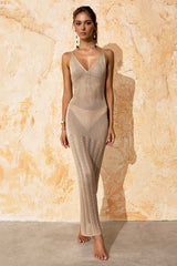 Knitted Cutout V Neck Cover Up Dress | Dress In Beauty Knitted Cutout V Neck Cover Up Dress | Dress In Beauty