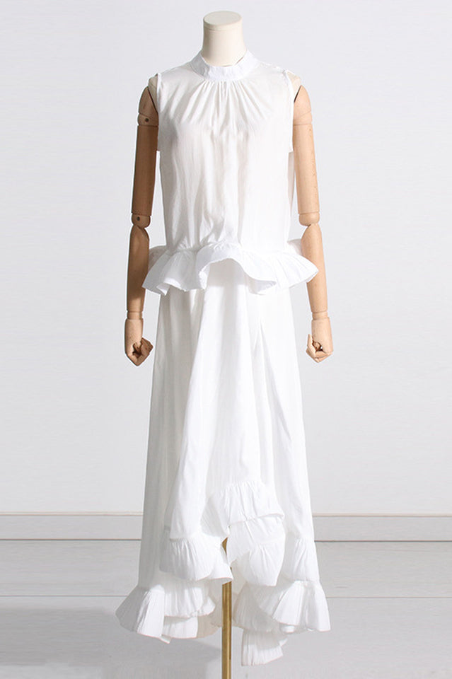 Ruffled Waist Halter Top + Maxi Skirt Set | Dress In Beauty Ruffled Waist Halter Top + Maxi Skirt Set | Dress In Beauty