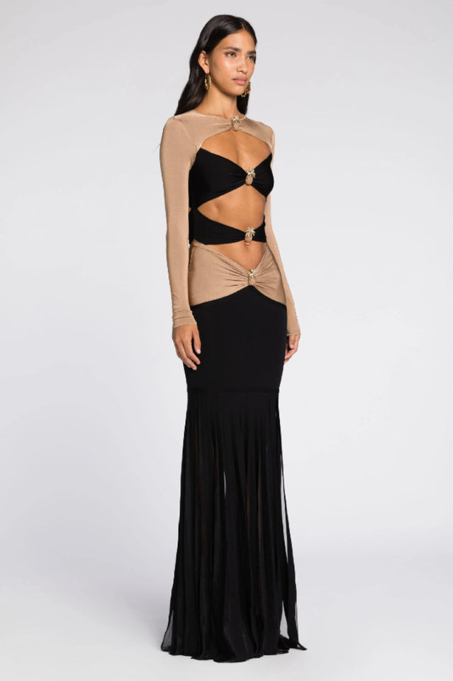 Pineapple-Embellished Cut-Out Maxi Dress | Dress In Beauty Pineapple-Embellished Cut-Out Maxi Dress | Dress In Beauty