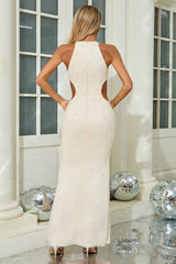 Pearl Crystal Side Cut Out Maxi Dress | Dress In Beauty Pearl Crystal Side Cut Out Maxi Dress | Dress In Beauty