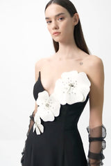 White Flower Embellished Maxi Dress | Dress In Beauty White Flower Embellished Maxi Dress | Dress In Beauty