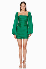 Alva Balloon Sleeve Satin Corset Mini Dress | Dress In Beauty Alva Balloon Sleeve Satin Corset Mini Dress | Dress In Beauty