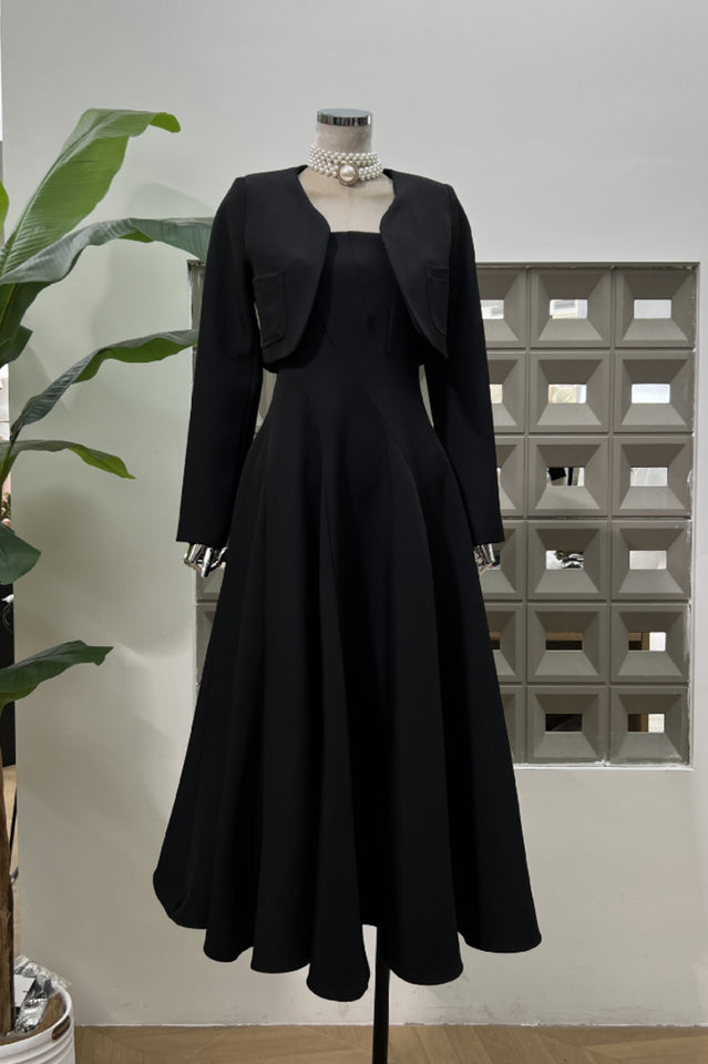 Cora Cropped Jacket + Midi Dress Set | Dress In Beauty Cora Cropped Jacket + Midi Dress Set | Dress In Beauty