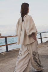 Lola Linen Embroidery Shirt + Pants Set | Dress In Beauty Lola Linen Embroidery Shirt + Pants Set | Dress In Beauty