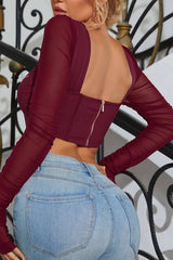 Long-Sleeve Bustier Top | Dress In Beauty Long-Sleeve Bustier Top | Dress In Beauty