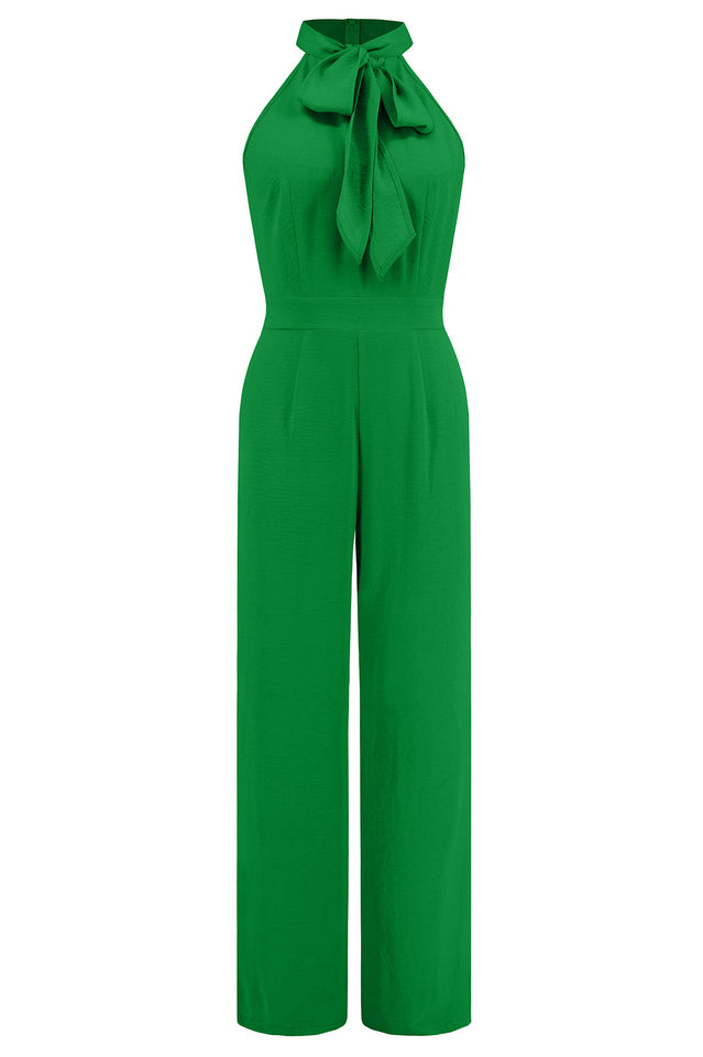 Sleek Bowknot Halter Neck Jumpsuit | Dress In Beauty Sleek Bowknot Halter Neck Jumpsuit | Dress In Beauty