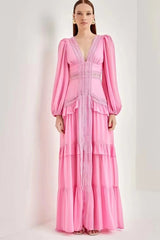 Lorie Long Sleeve Ruffle Gown | Dress In Beauty Lorie Long Sleeve Ruffle Gown | Dress In Beauty