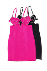 Heart Embellished Mini Dress | Dress In Beauty Heart Embellished Mini Dress | Dress In Beauty