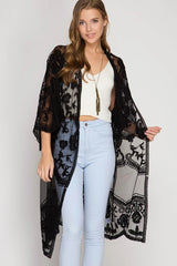 Hollow Out Lace Kimono Cover Up | Dress In Beauty Hollow Out Lace Kimono Cover Up | Dress In Beauty