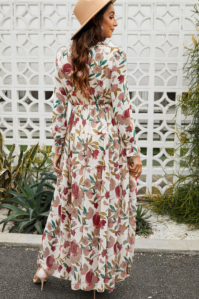 Abstract Art Tiered Maxi Dress | Dress In Beauty Abstract Art Tiered Maxi Dress | Dress In Beauty