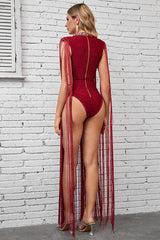 Phoebe Black Fringe Bandage Dress | Dress In Beauty Phoebe Black Fringe Bandage Dress | Dress In Beauty