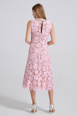 Ariana Floral Lace Sleeveless Midi Dress | Dress In Beauty Ariana Floral Lace Sleeveless Midi Dress | Dress In Beauty