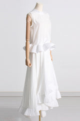 Ruffled Waist Halter Top + Maxi Skirt Set | Dress In Beauty Ruffled Waist Halter Top + Maxi Skirt Set | Dress In Beauty