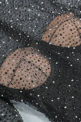 Adele Black Mesh Diamond Mini Dress | Dress In Beauty Adele Black Mesh Diamond Mini Dress | Dress In Beauty