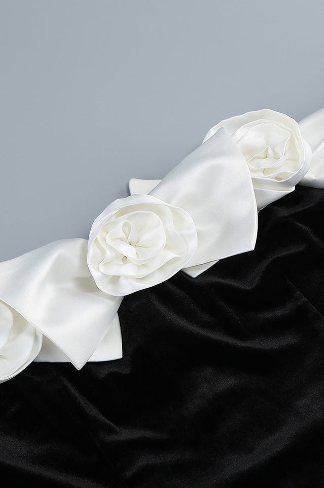 Duchesse Bows Off Shoulder Velvet Gown | Dress In Beauty Duchesse Bows Off Shoulder Velvet Gown | Dress In Beauty