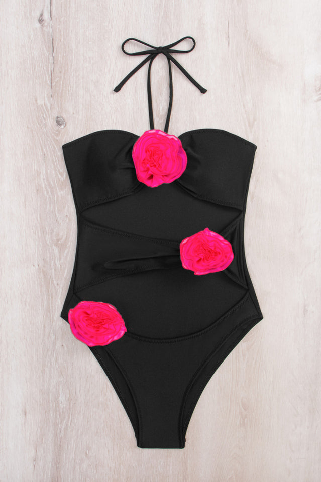 Flower Decoration One Piece Swimsuit | Dress In Beauty Flower Decoration One Piece Swimsuit | Dress In Beauty