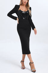Melissa Long Sleeve Sequin Midi Dress | Dress In Beauty Melissa Long Sleeve Sequin Midi Dress | Dress In Beauty