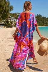 Tropical Pattern Kimono Blouse ( 29 Colors ) | Dress In Beauty Tropical Pattern Kimono Blouse ( 29 Colors ) | Dress In Beauty