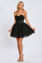 Strapless Corset Floral A Line Dress | Dress In Beauty Strapless Corset Floral A Line Dress | Dress In Beauty