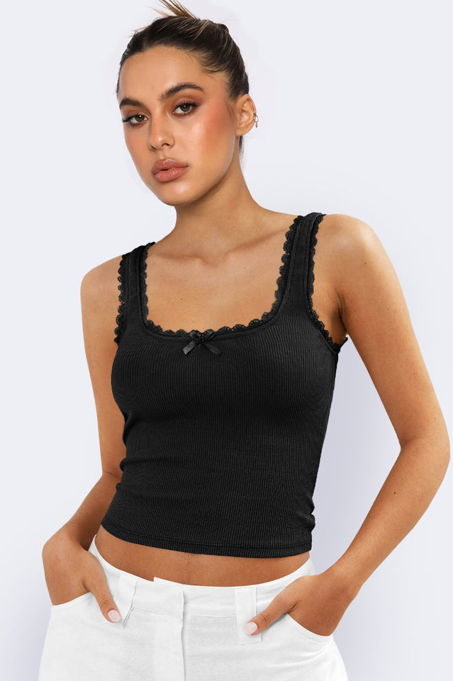 Lace Detailed Square Neck Top | Dress In Beauty Lace Detailed Square Neck Top | Dress In Beauty