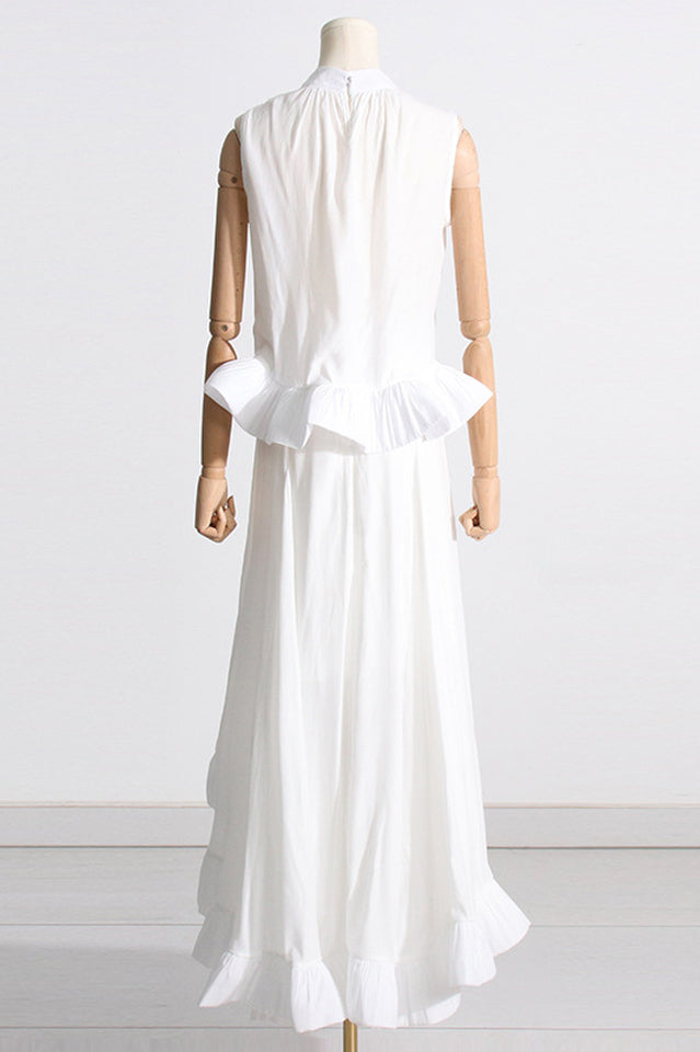 Ruffled Waist Halter Top + Maxi Skirt Set | Dress In Beauty Ruffled Waist Halter Top + Maxi Skirt Set | Dress In Beauty