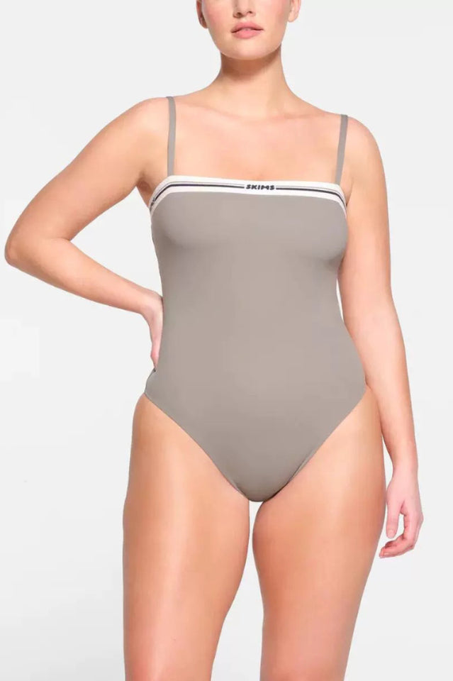 Logo Straight Neck Bodysuit | Dress In Beauty Logo Straight Neck Bodysuit | Dress In Beauty