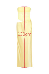 Elinor Yellow Satin Maxi Dress | Dress In Beauty Elinor Yellow Satin Maxi Dress | Dress In Beauty