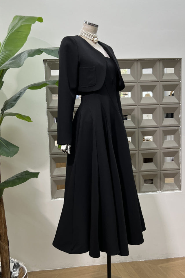 Cora Cropped Jacket + Midi Dress Set | Dress In Beauty Cora Cropped Jacket + Midi Dress Set | Dress In Beauty