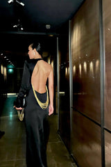 Angelou Black Backless Chain Maxi Dress | Dress In Beauty Angelou Black Backless Chain Maxi Dress | Dress In Beauty