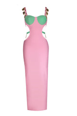 Strappy Metal Trim Cut Out Maxi Dress | Dress In Beauty Strappy Metal Trim Cut Out Maxi Dress | Dress In Beauty