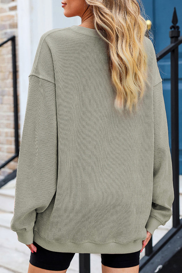 Round Neck Dropped Shoulder Sweatshirt | Dress In Beauty Round Neck Dropped Shoulder Sweatshirt | Dress In Beauty