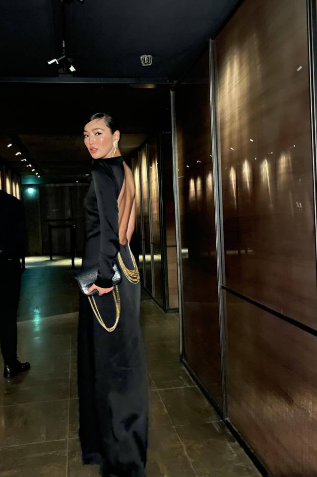 Angelou Black Backless Chain Maxi Dress | Dress In Beauty Angelou Black Backless Chain Maxi Dress | Dress In Beauty