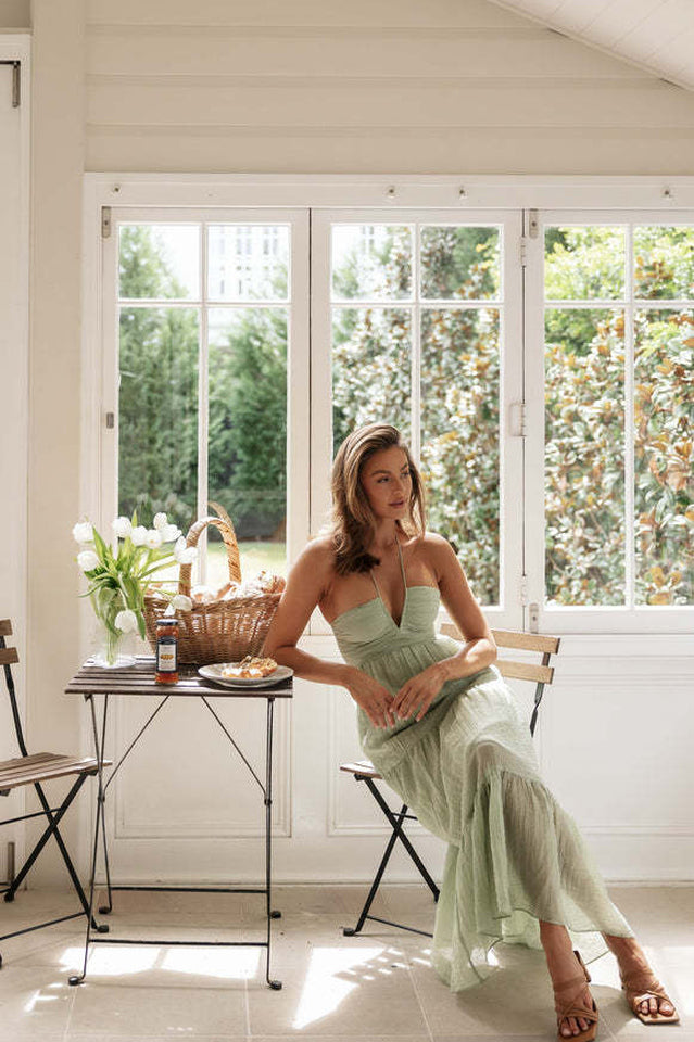 V-Neck Lace Up Beach Dress | Dress In Beauty V-Neck Lace Up Beach Dress | Dress In Beauty