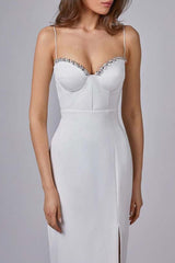 Strappy Drill Chain Midi Bandage Dress | Dress In Beauty Strappy Drill Chain Midi Bandage Dress | Dress In Beauty