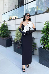 White Flower Embellished Maxi Dress | Dress In Beauty White Flower Embellished Maxi Dress | Dress In Beauty