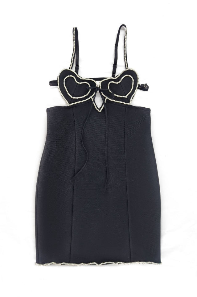 Heart Embellished Mini Dress | Dress In Beauty Heart Embellished Mini Dress | Dress In Beauty