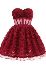 Strapless Corset Floral A Line Dress | Dress In Beauty Strapless Corset Floral A Line Dress | Dress In Beauty